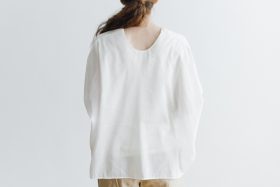 COTTON SILK LAYERED PULLOVER white 4