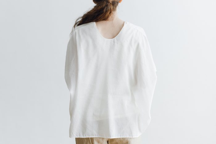 COTTON SILK LAYERED PULLOVER white 4