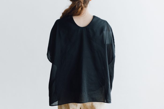 COTTON SILK LAYERED PULL OVER black 4