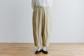 cotton nylon short charlie pants chino beige 1