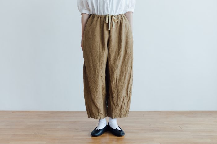 LINEN SHORT CHALIE PANTS beige 1