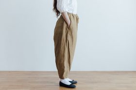 LINEN SHORT CHALIE PANTS beige 2