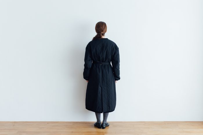 Ecru et pousse 限定  QUILTING LONG COAT　black 2