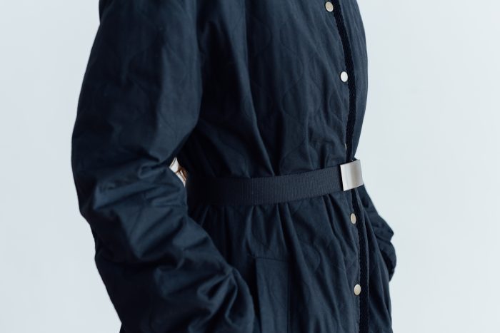 Ecru et pousse 限定  QUILTING LONG COAT　black 5