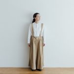 NEW SHOULDER STRAP WIDE CULOTTES dark beige