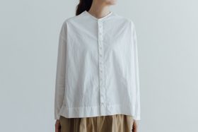 FAKE BUTTON SHIRT BLOUSE milk 1