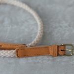 COW LEATHER ROPE BELT camel
