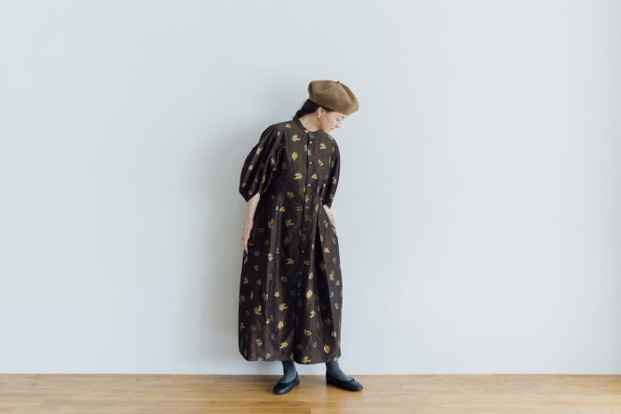 MIMOZA PUFF SLEEVE DRESS brown 5