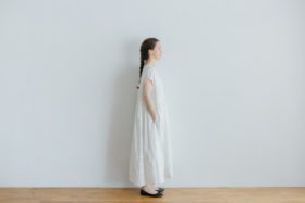 予約 FRENCH SLEEVE ONE-PIECE white 2