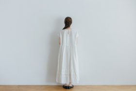 予約 FRENCH SLEEVE ONE-PIECE white 3