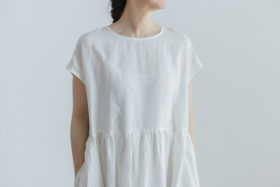 予約 FRENCH SLEEVE ONE-PIECE white 4