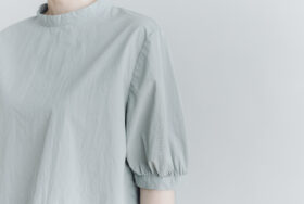 PUFFED SLEEVE PULLOVER  grayish blue 4