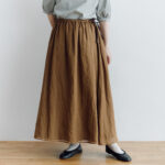 予約 ORGANDY REVERSIBLE SKIRT brown