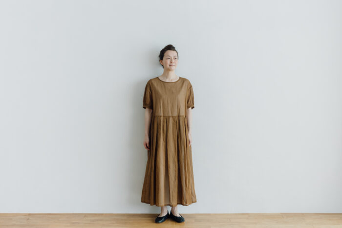 ORGANDY ONE PIECE brown 1