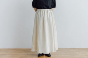 ORGANDY REVERSIBLE SKIRT beige 4
