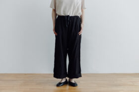 LINEN ATELIER PANTS  black 1