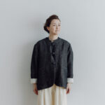 予約 WOOL HERRING BONE URBAN CHINA JAKET  black