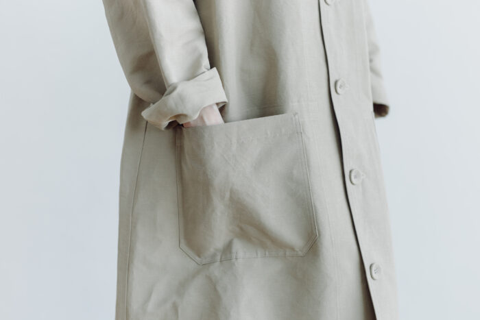 COTTON LINEN WORK COAT beige 4