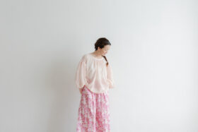 Khadi Cotton Silk Gather Blouse nude pink 6
