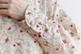 Khadi Silk All Embroidery  High Neck Wide Dress 5