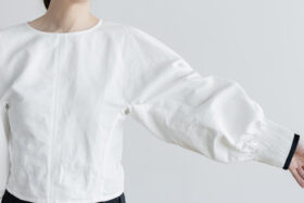 COTTON LINEN PIN TUCKCUFF BLOUSE 4