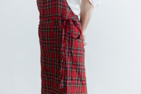 LINEN TARTAN CHECK APRON Royal Stewart 5