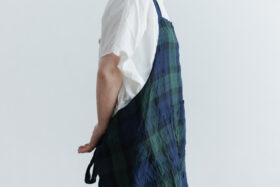 LINEN TARTAN CHECK APRON Black Watch 4