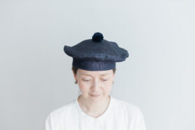 LINEN DENIM BERET Indigo 1