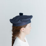 LINEN DENIM BERET Indigo