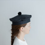 PAPER CLOTH BERET black