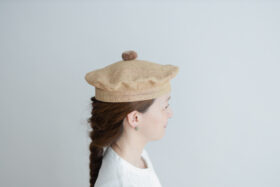 PAPER CLOTH BERET brown 2