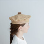 PAPER CLOTH BERET brown