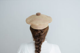 PAPER CLOTH BERET brown 3