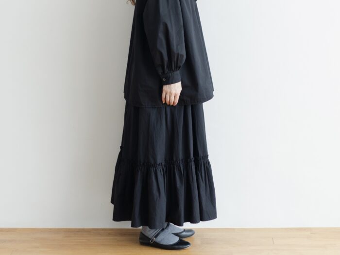 予約 R 042 RUFFLE SKIRT black 2