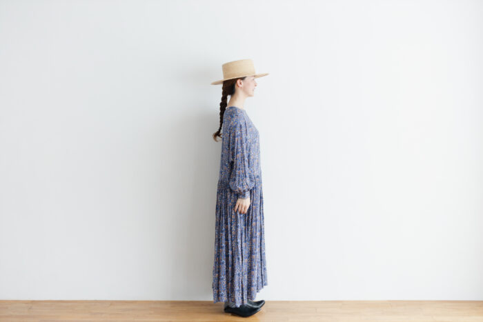 予約 R037 FLORAL DRESS blue 2