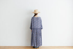 予約 R037 FLORAL DRESS blue 3