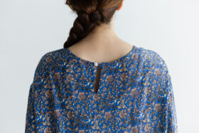 予約 R037 FLORAL DRESS blue 5