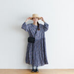 予約 R037 FLORAL DRESS blue