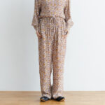 予約 R040 FLORAL PAJAMAS PANTS white