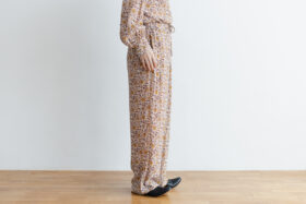 予約 R040 FLORAL PAJAMAS PANTS white 2