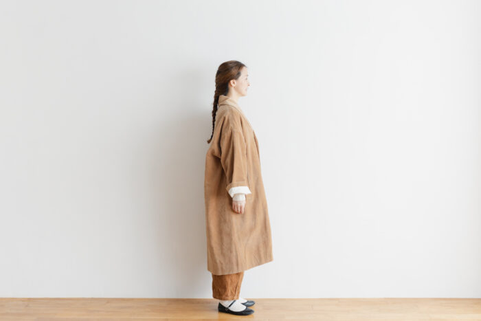 予約 R 043 SHAWL COLOR COAT beige 2