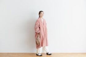 予約 R 043 SHAWL COLOR COAT pink 6