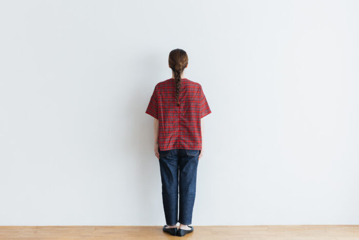 C/S PULLOVER SHIRT red tartan 5