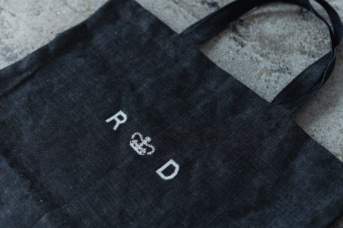 LINEN  DENIM TOTE BAG black 2