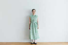 J/W/B NO SLEEVE DRESS green 1