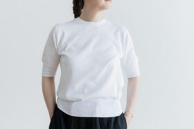 ASIC BACK BUTTON HALF SLEEVE white 1