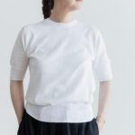 ASIC BACK BUTTON HALF SLEEVE white