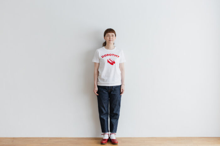 DOROTHY T-SHIRT white×red 5