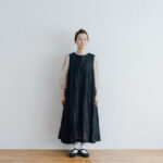 STEEL LINEN PULLOVER DRESS black