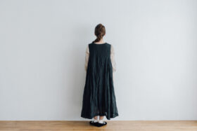 STEEL LINEN PULLOVER DRESS black 3